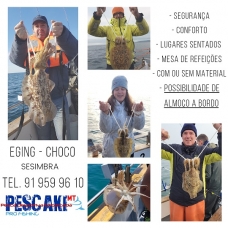 EMBARCAÇÃO PESCAKI - Pesca aos CHOCOS em Sesimbra - T. 91 959 96 10